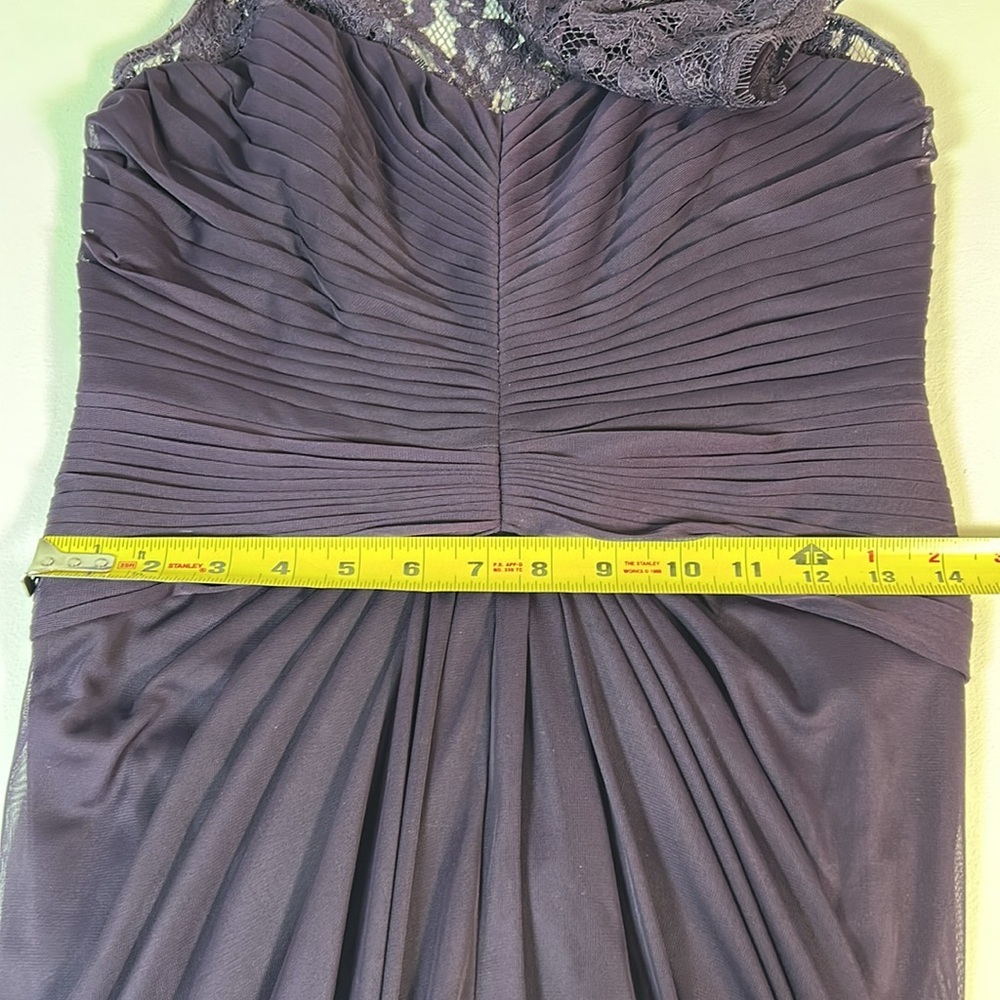 Adrianna Papell Purple Lace Evening Gown - Picture 8 of 15